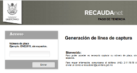 Formulario tenencia vehicular en Querétaro